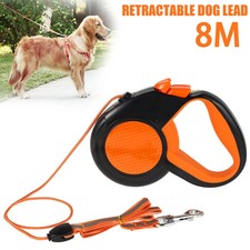 8M Retractable Dog Lead Heavy Duty Pet Walking Leash with Strong Reflective Tape