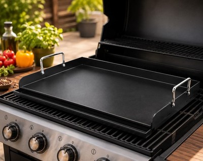 GFTIME Grillplatte 63x41cm Plancha Grillpfanne Universal BBQ