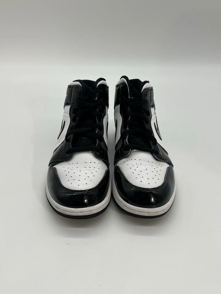 Nike Jordan 1 Mid GS SE из углеродного волокна молодежные размер 7y женские размер 8,5 черные/белые - Изображение 3 из 4