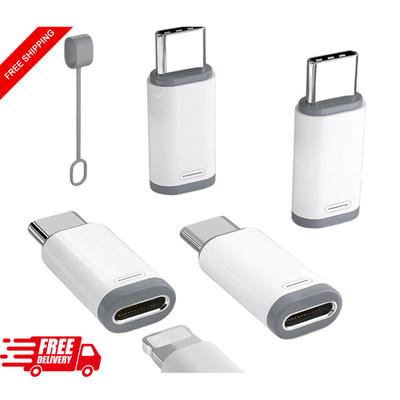 4 Pack Lightning to USB C Adapter for iPhone 15/16/17/17 Pro Max/Plus,Samsung S2