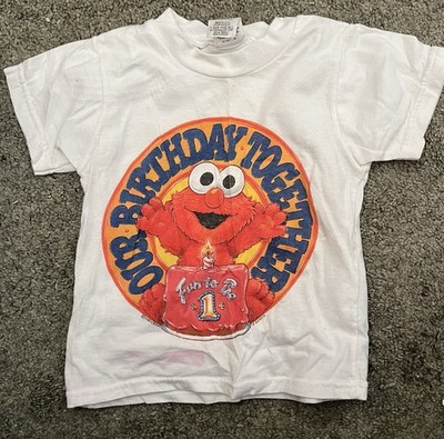 Vintage Elmo ''Our Birthday Together '' Shirt. Toddler One Size Fits All. 1990s