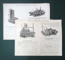  antique STROUDSBURG ENGINE CATALOG LEAFLETS pa SPUD ORANGE PEELER SWING LOGGING
