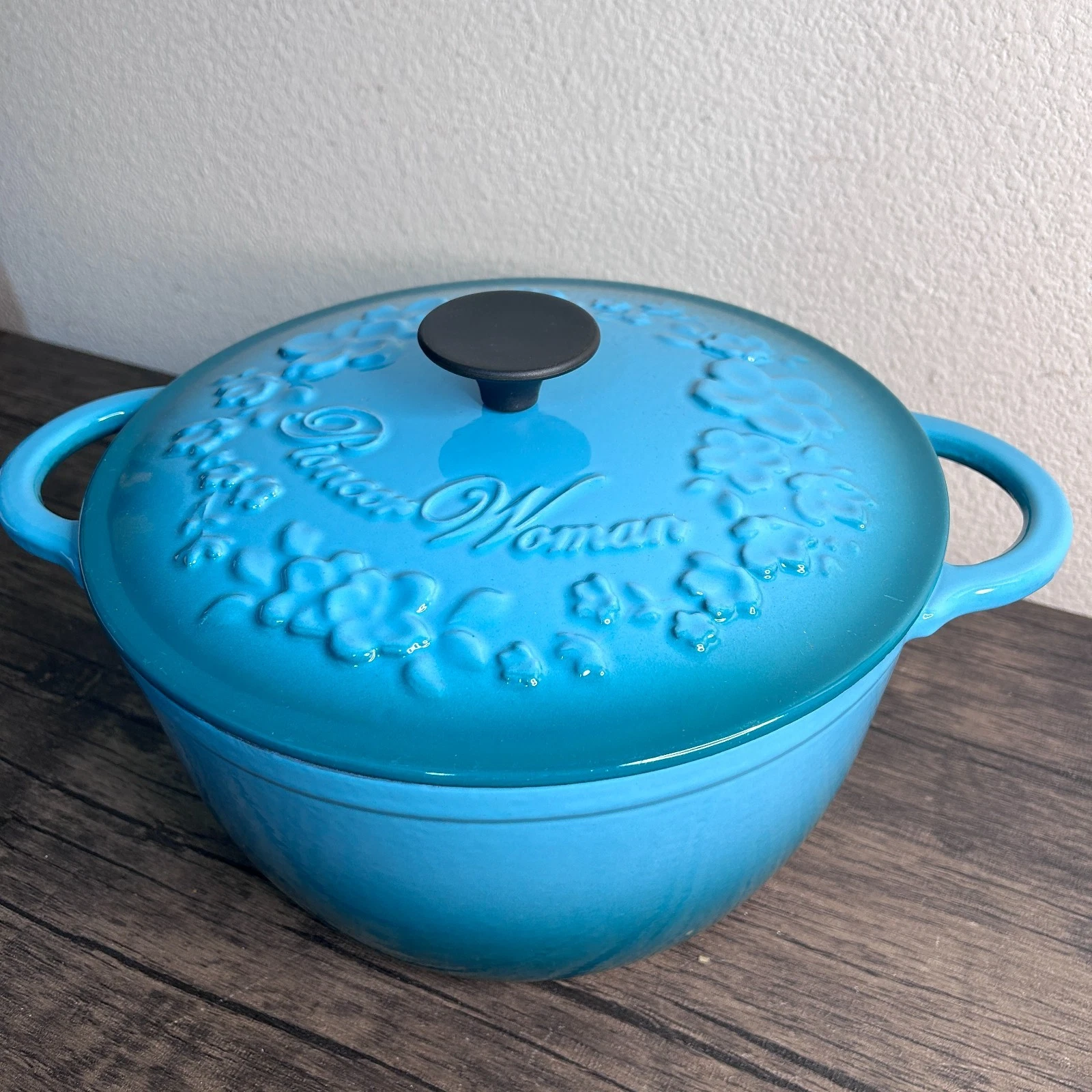 PIONEER WOMAN 10.5" Porcelain Enameled Cast Iron Dutch Oven With Lid 4787