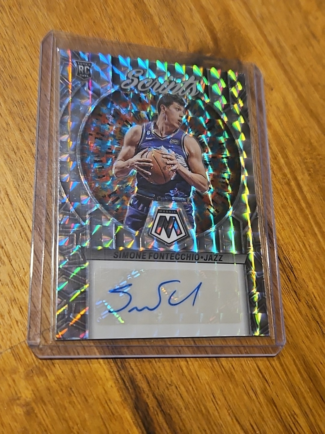 2022-23 Panini Mosaic #RS-FON Simone Fontecchio Rookie Scripts