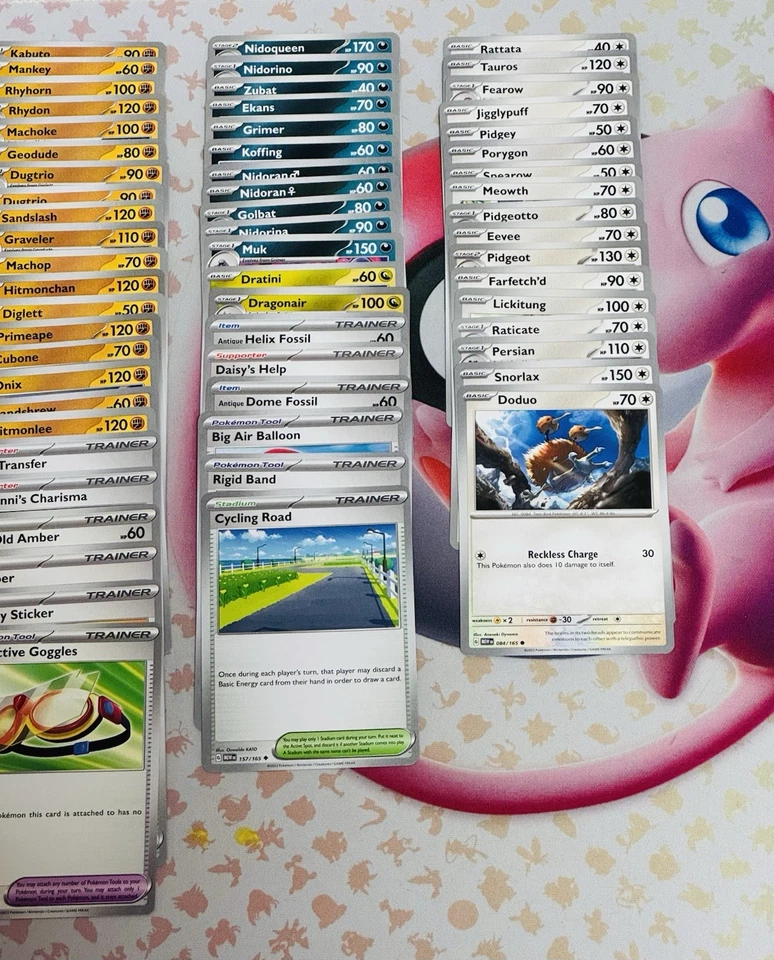 Pokemon 151 English COMPLETE Common And Uncommon Set. All 128 Cards. - Image 4 of 4