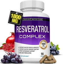 Resveratrol Nutrition 1800 mg Antioxidant Complex - Highly Potent Natural