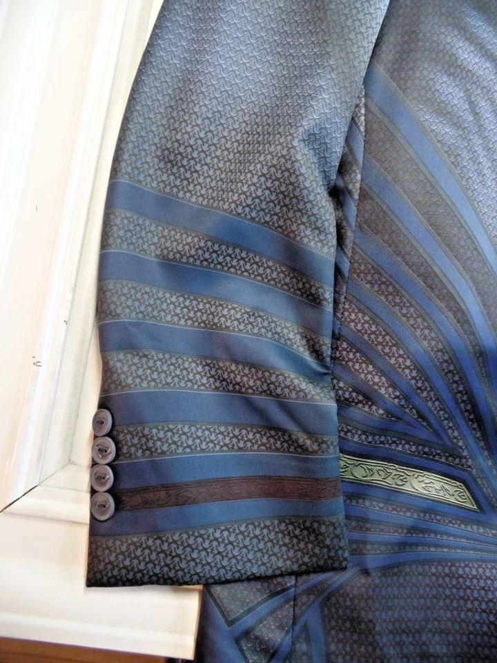 Ternos Divertidos Super Homem de Aço Jaqueta + Calça Fantasia Halloween 36/30 - Imagem 2 de 4