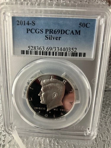 KENNEDY HALF DOLLAR SILVER 2014-S PCGS PR 69 DCAM
