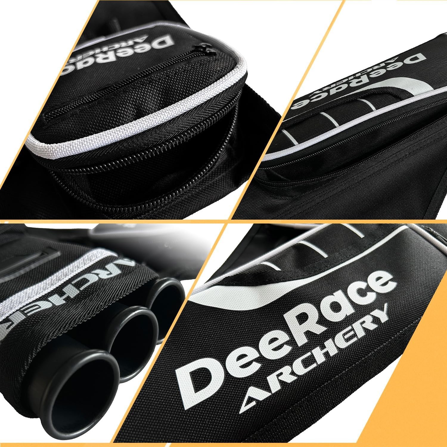 DEERACE Archery Hip Quiver, 3 Tubes Arrow Holder for Compound and Black 