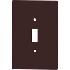 Eaton 1 -Gang Brown Plastic Toggle Wall Plate