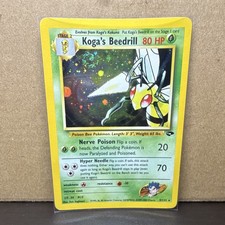 Pokémon TCG Koga's Beedrill Gym Challenge Holo With Swirl Rare 9/132 on eBay