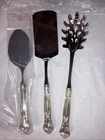 (3) PCs Gorham Chantilly Sterling Silver Servers Pasta Lasagna Pastry Unused Exc