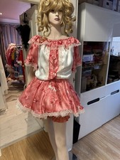 ADULT BABY  SISSY  rose PINK SATIN  LACE
