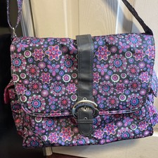 New Kalencom Multicolor Floral Matte Coated Buckle Diaper Bag