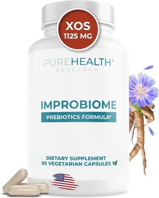 PUREHEALTH RESEARCH Improbiome Prebiotic Fiber Supplement,Natural Support
