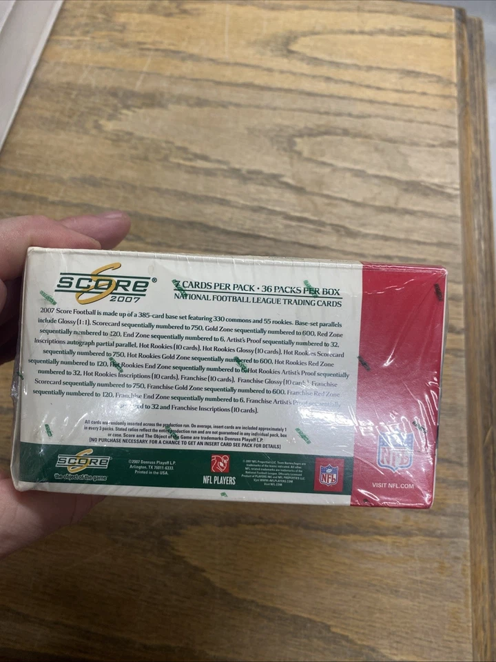 2007 Score Football Box Factory Sealed 36 Packs 7 Cards Inscriptions - Image 4 of 4