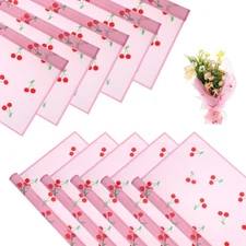 Flower Wrapping Paper, 22 Inch Light Pink Waterproof Floral Paper, 10 Sheets