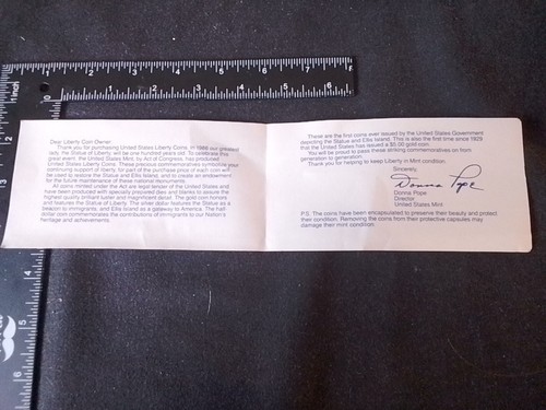 US Mint Set Liberty Coins 1886-1986 S Proof Silver 90% Dollar And Half Dollar - Picture 21 of 24