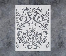 Damask Stencil Reusable Template Boho Floral DIY Wall Art Decor