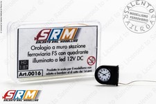 SRM 0016 - H0 1:87 - Orologio a muro stazione FS con quadrante illuminato a LED