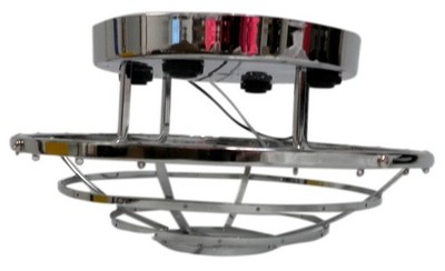 Elegant Lighting LD9805F14C(872) Clara 4 Light 14'' Semi-Flush Ceiling Fixture
