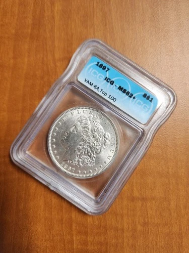 1897 Vam-6A Morgan Silver Dollar NGC MS 62+ Uncirculated BU $1 Coin
