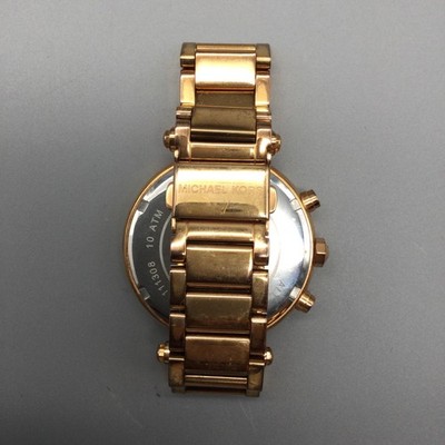 Michael Kors Womens Watch 39mm Rose Gold Tone Chronograph MK-5491