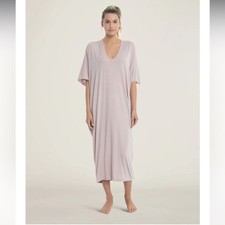 Barefoot Dreams Luxe Milk Jersey Caftan Faded Rose One Size