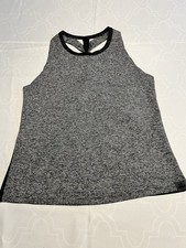 Jo Jax Premium Dance Athletic Razorback Tank Top Black Striped Women s Medium