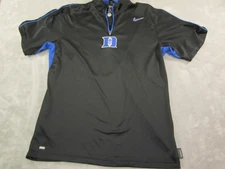 Duke Blue Devils Shirt Mens Medium Black Blue NCAA Basketball Nike Dri Fit