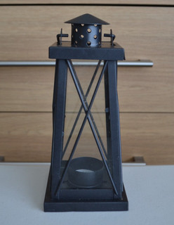 Metal Black Lantern Candle Holder