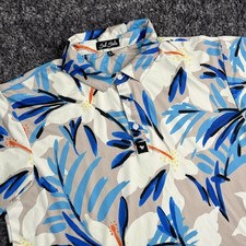 Bad Birdie Men's Tropics Short Sleeve Golf Performance Polo Shirt Floral Size XL