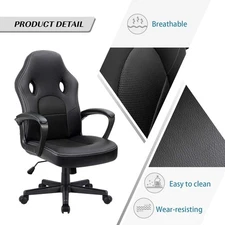 Gaming Chair Office Chair Leather Computer Desk Chair Racing Style Ergonomic ...
