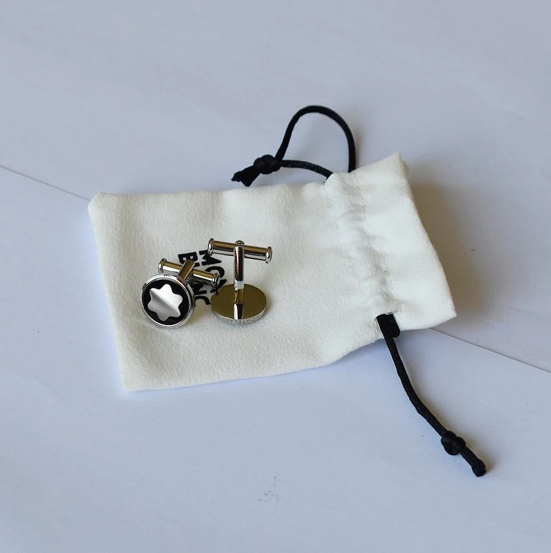 Montblanc Gemelos Redondos de Acero Inoxidable MB116661 Sin Caja de Embalaje Foto 3 de 4