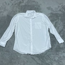 Calvin Klein Active Performance XL White Dress Shirt Regular Fit a0847