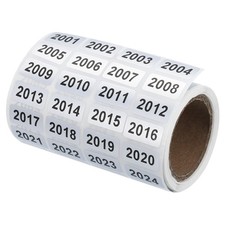 Consecutive Number Stickers, 2001-4000 Inventory Label Numbers, Silver
