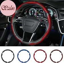 Carbon Fiber Steering Wheel Cover 3PCS Set Anti-Slip, Scratch-Resistant, Unive