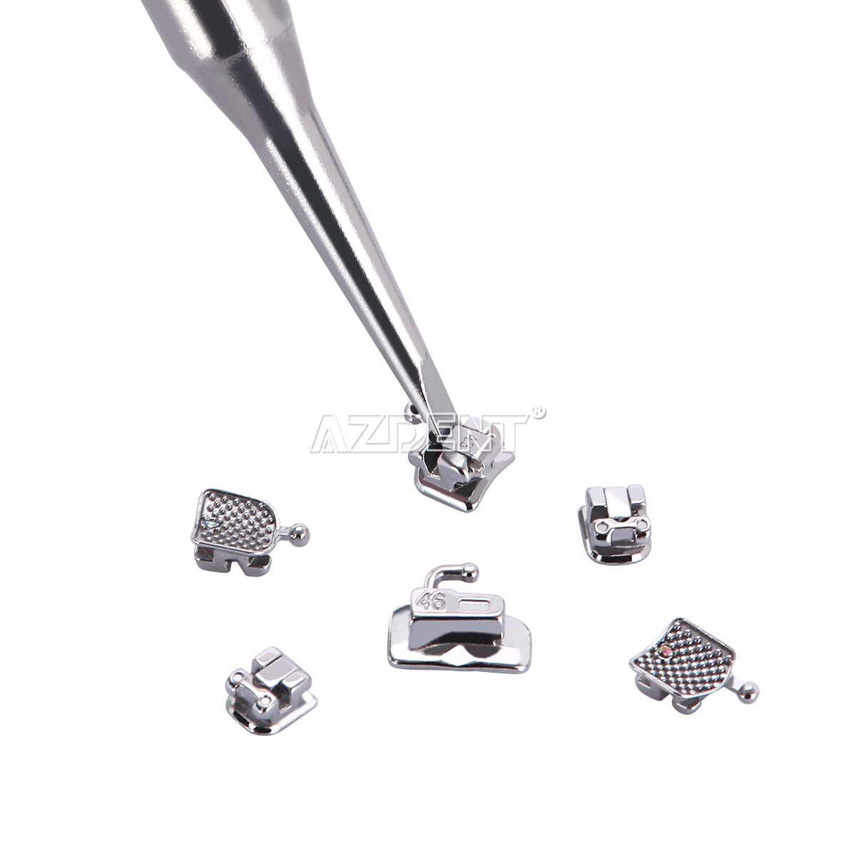 AZDENT Self-Ligating Orthodontic Bracket Kit - Roth .022 Hooks 3-4-5 & 1st Molar Buccal Tube
