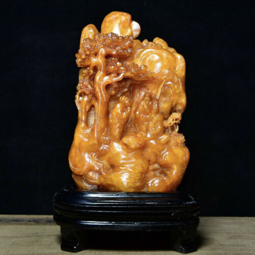 262G Old Chinese Shoushan Stone Seal Stamp Statue 中国寿山芙蓉石