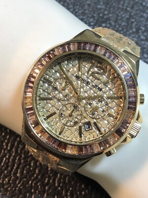 Michael Kors Women s Watch Chronograph Gold Tone Ladies Watch MK-2304 New Bat