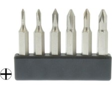 Kreuzschlitz Kreuz-Schlitzsortiment Bits Mini Bit Sortiment Kreuz 6-teilig
