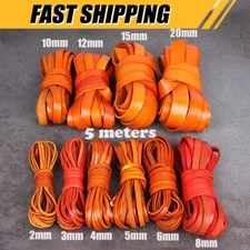 Flat Cow Real Leather Cord Lace Rope Weave String for Necklace Bracelet Bag DIY