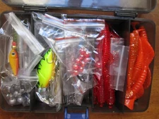 Fishing Accesories Kit, 108 pc Plasinno kit in storage case NEW
