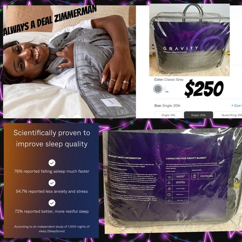 Gravity COOLING Weighted Blanket Reduce Stress Sleep ANXIETY 20LB