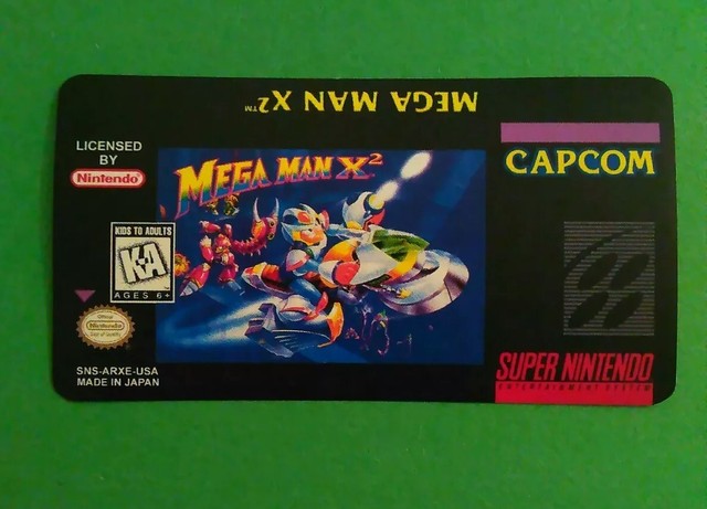 Mega Man X2 Snes Cartridge Replacement Game Label Sticker Precut | eBay