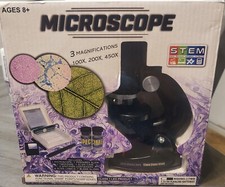STEM Microscope With Light Source 100x, 200x, 450x, Kids, Educational, Ages 8 