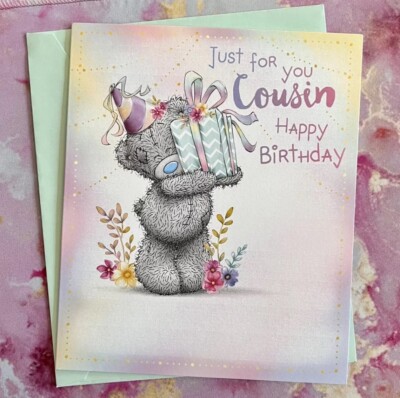 Tatty Teddy Me To You Just For You Cousin Happy Birthday Karte Pastell Geschenke