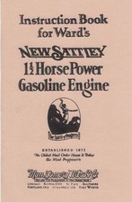 Instruction Book Ward's New Sattley 1 1/2 Horsepower Gasoline Engine Motor