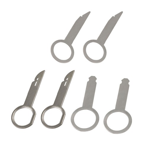 Kit de reparación de unidad principal estéreo herramienta pin llave extracción radio interior auto coche 6 piezas - Imagen 13 de 13