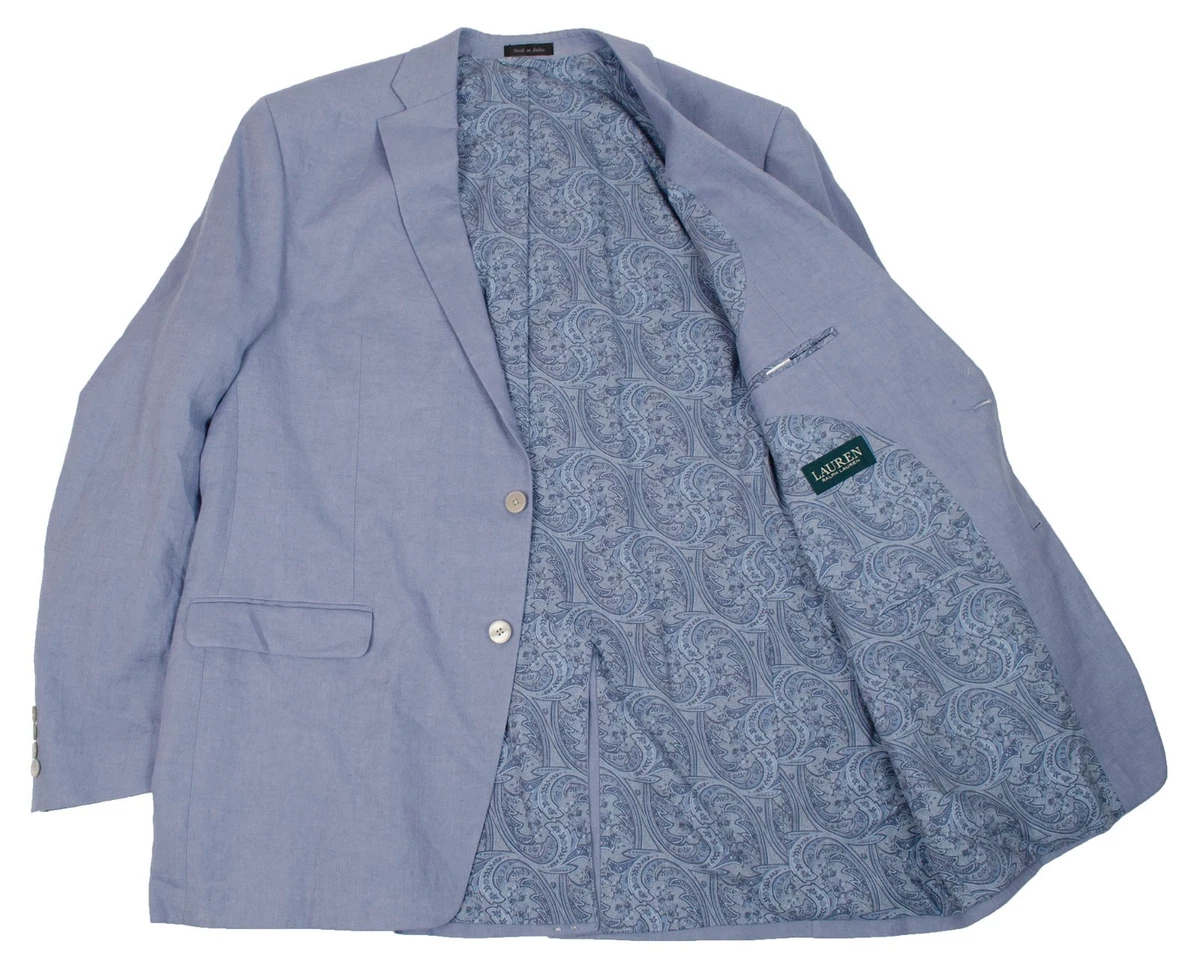 RALPH LAUREN Men s Ultraflex Linen Jacket Blazer Polo Navy Pink Multisizes